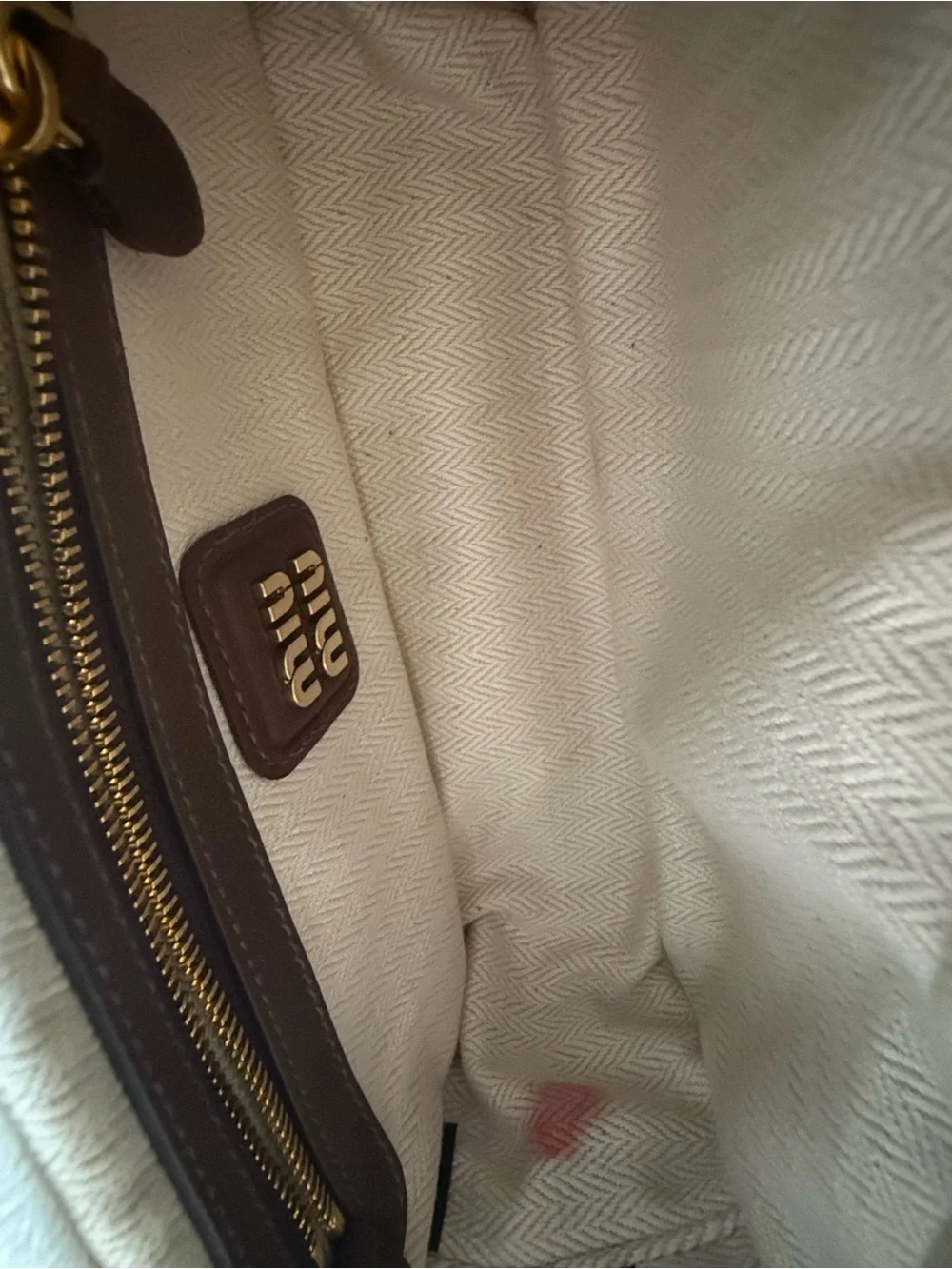Miu Miu Brown Suede Top-Handle Satchel with Detachable Strap (brand new 1 stain) - Picture 5 of 5